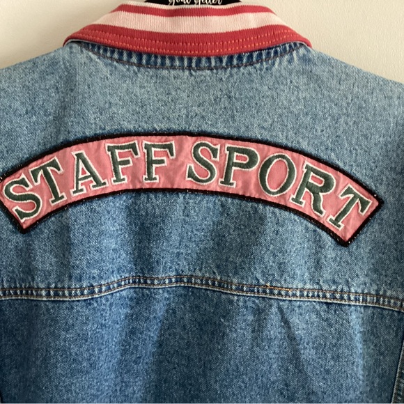 Vintage Staff Sport Denim Varsity Jacket, Size M - Picture 4 of 11